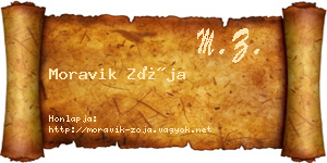 Moravik Zója névjegykártya